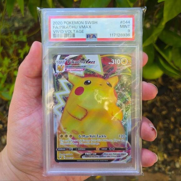 Pikachu #044 PSA 9 ‒ Vivid Voltage ‒ SWSH Mint Full Art Holofoil. - Picture 1 of 5